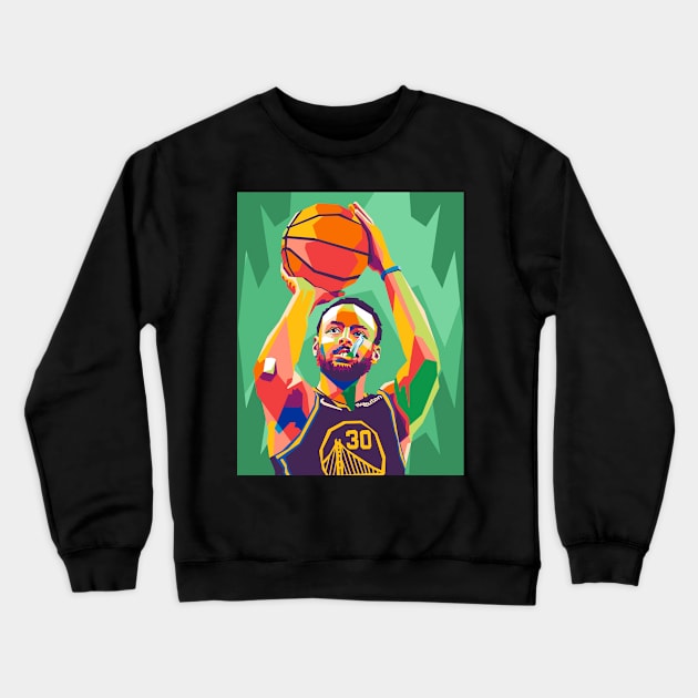 steph curry wpap Crewneck Sweatshirt by cool pop art house